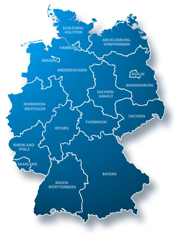 Karte von Deutschland