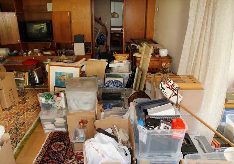 Wohnungsauflösung sortiert in Kisten